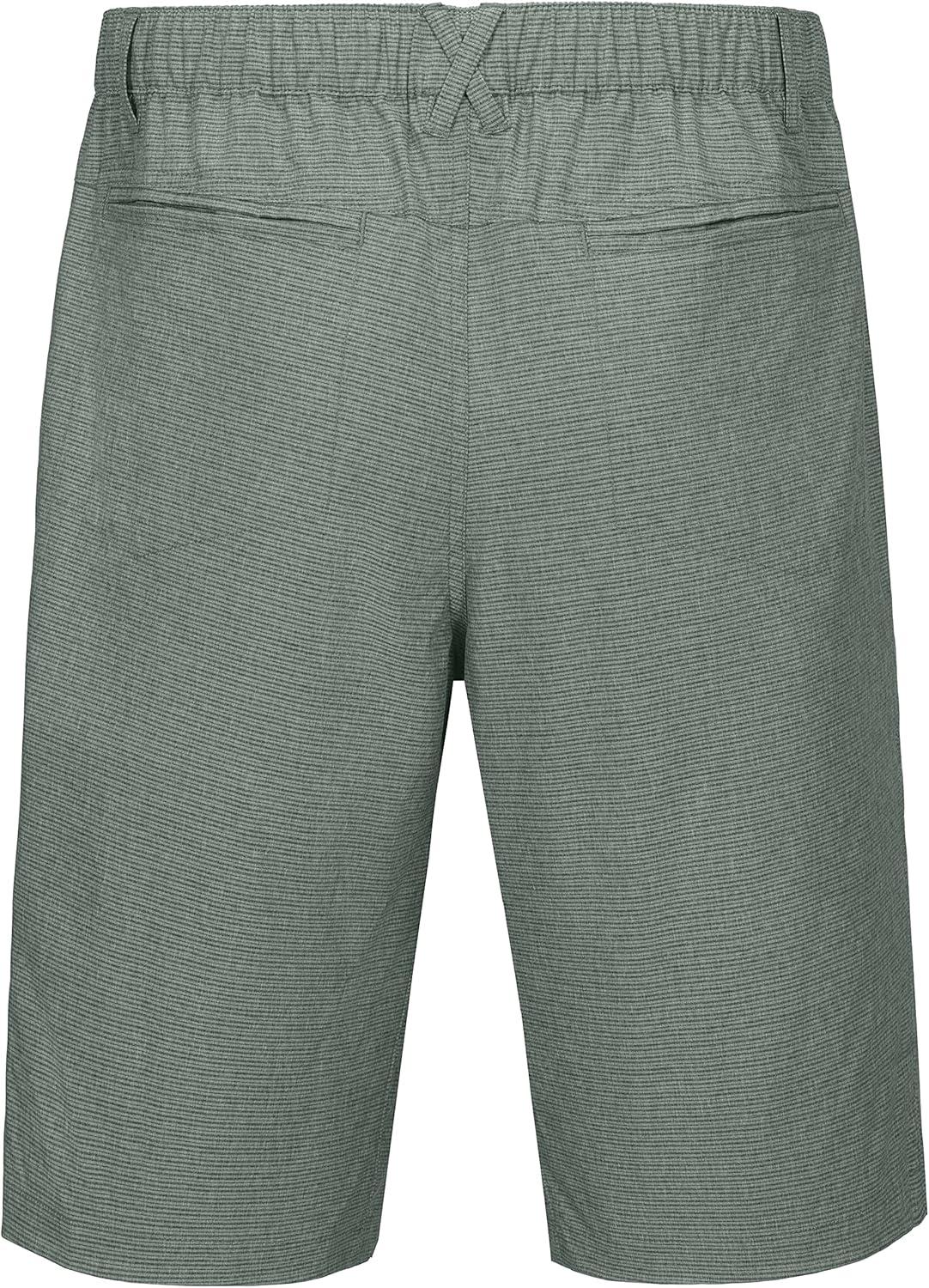 imageLittle Donkey Andy 12 Inch Inseam Golf Shorts for Men Bermuda Quick Dry Elastic Waist Shorts for Hiking Travel CasualA4 Green