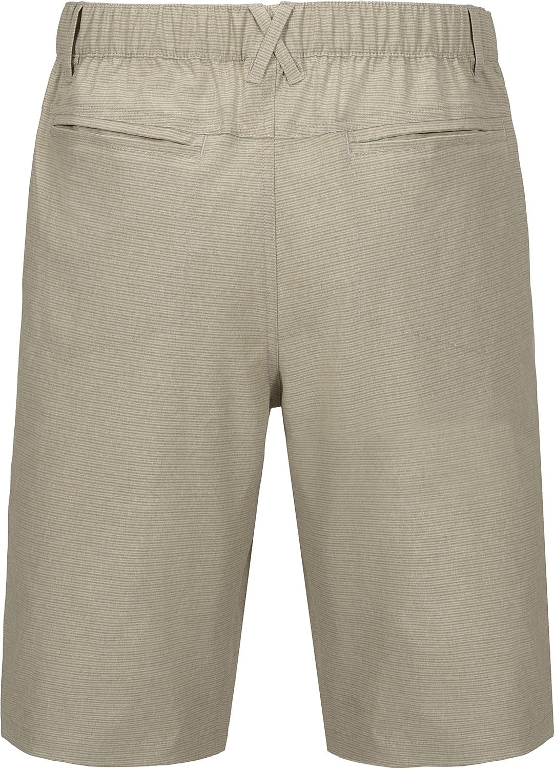 imageLittle Donkey Andy 12 Inch Inseam Golf Shorts for Men Bermuda Quick Dry Elastic Waist Shorts for Hiking Travel CasualA5 Khaki