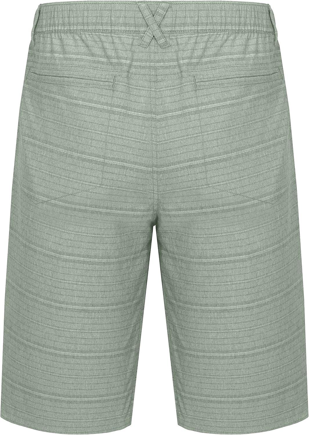 imageLittle Donkey Andy 12 Inch Inseam Golf Shorts for Men Bermuda Quick Dry Elastic Waist Shorts for Hiking Travel CasualGreen