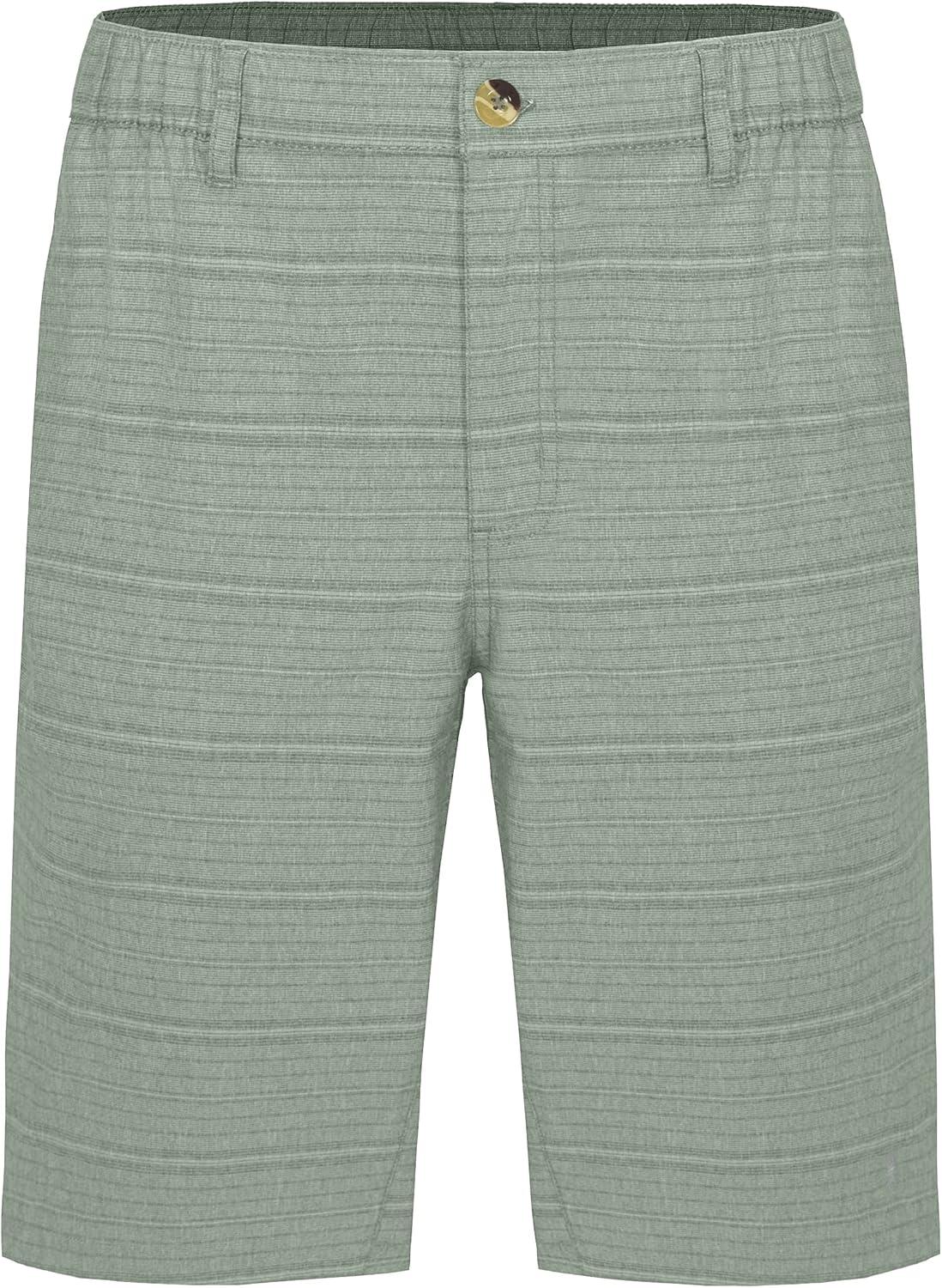 imageLittle Donkey Andy 12 Inch Inseam Golf Shorts for Men Bermuda Quick Dry Elastic Waist Shorts for Hiking Travel CasualGreen