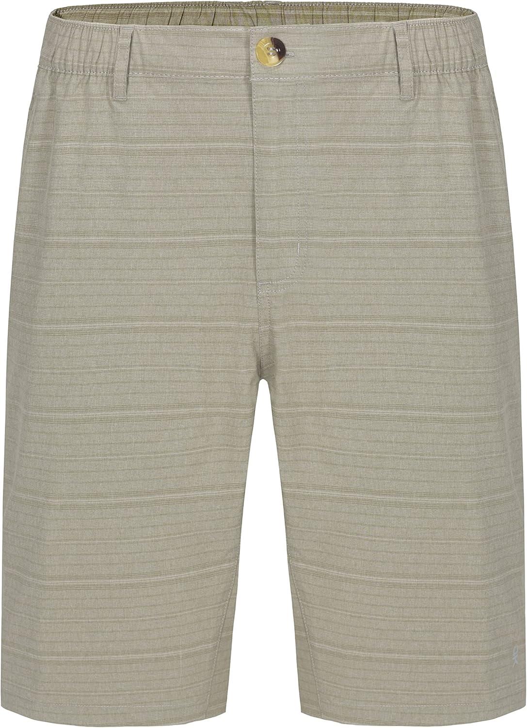 imageLittle Donkey Andy 12 Inch Inseam Golf Shorts for Men Bermuda Quick Dry Elastic Waist Shorts for Hiking Travel CasualKhaki