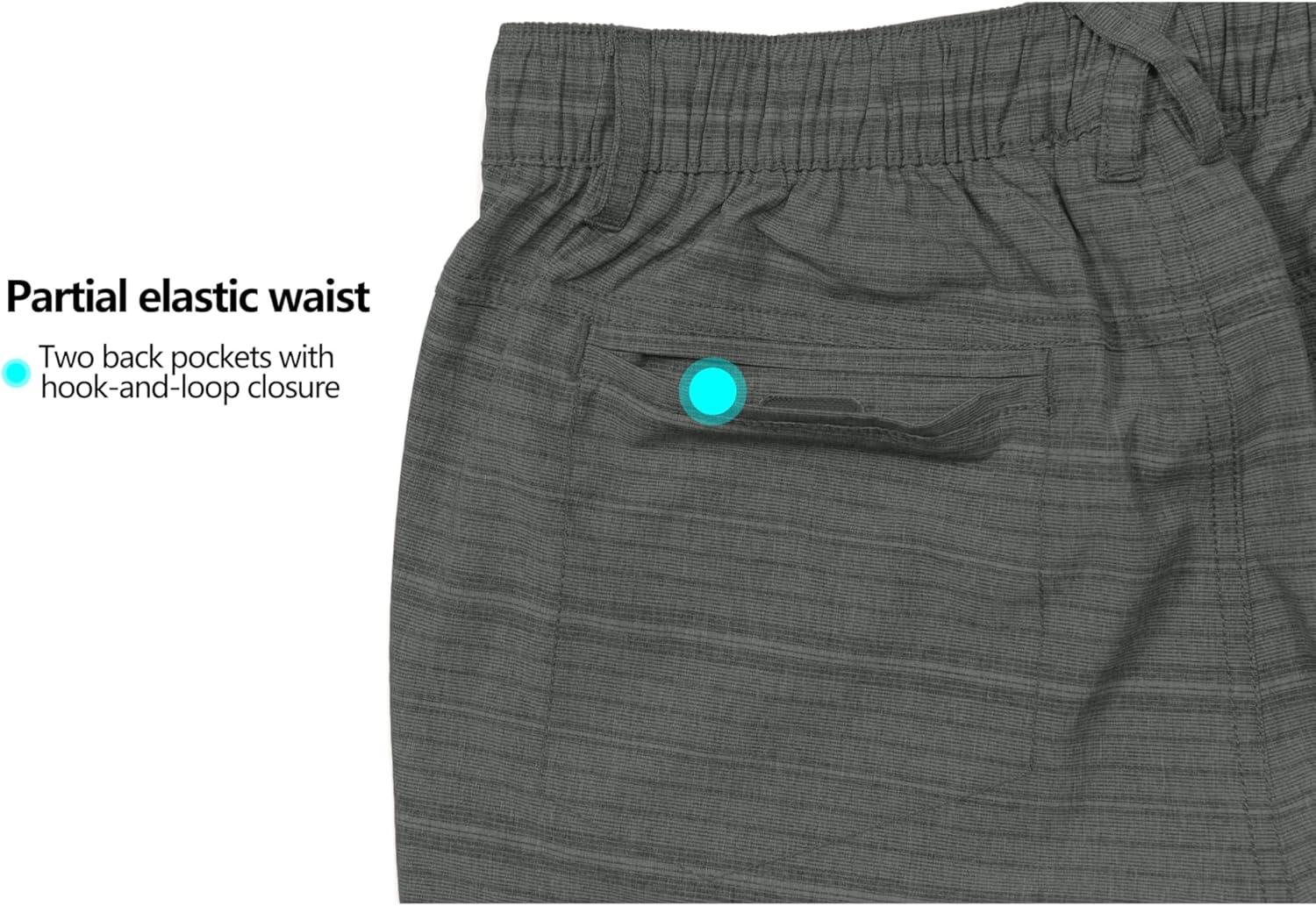 imageLittle Donkey Andy Mens 12 Inch Bermuda Shorts UPF 50 Stretch Golf Shorts for CasualBlack
