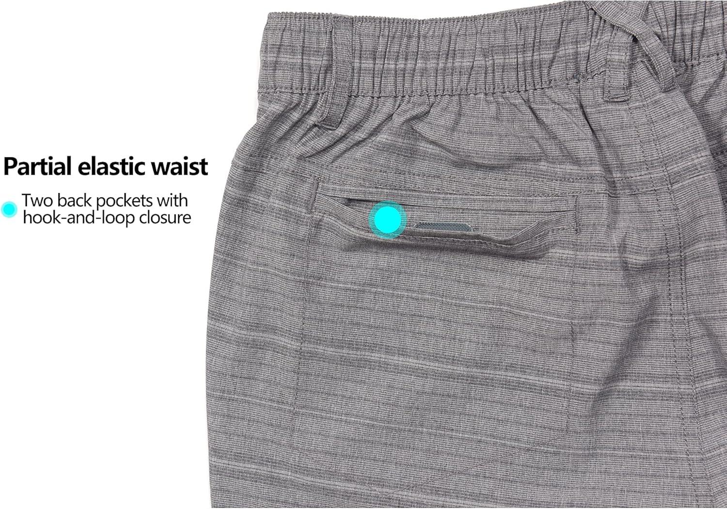 imageLittle Donkey Andy Mens 12 Inch Bermuda Shorts UPF 50 Stretch Golf Shorts for CasualGray