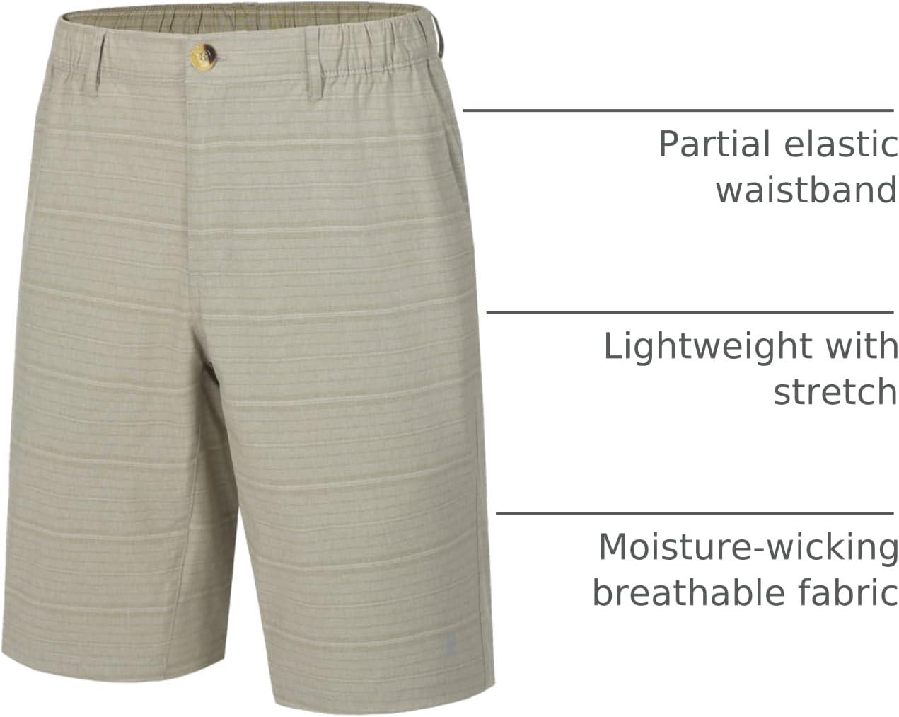 imageLittle Donkey Andy Mens 12 Inch Bermuda Shorts UPF 50 Stretch Golf Shorts for CasualKhaki