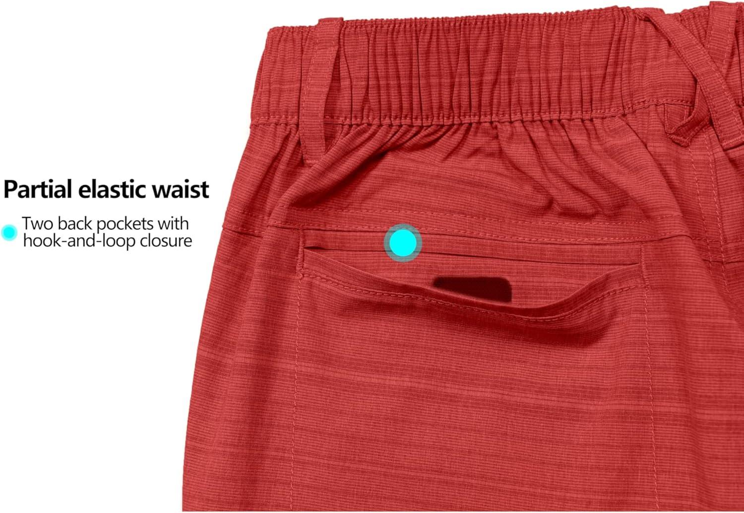 imageLittle Donkey Andy Mens 12 Inch Bermuda Shorts UPF 50 Stretch Golf Shorts for CasualMolten Lava
