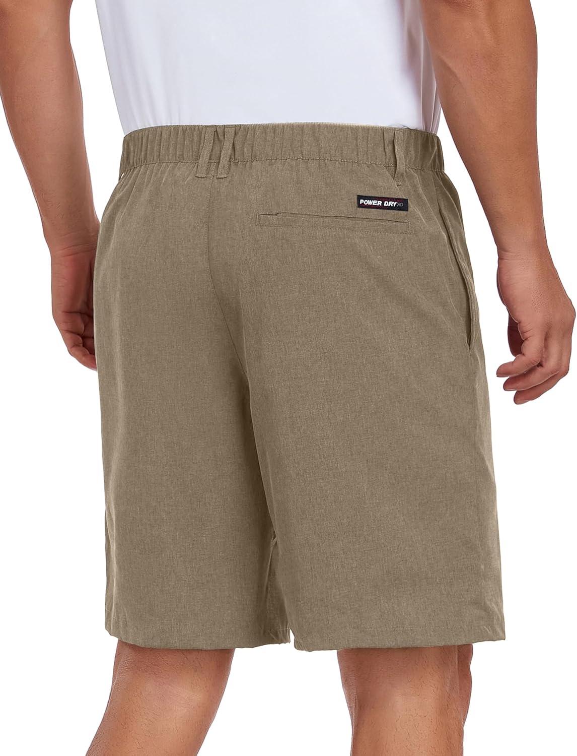 imageLittle Donkey Andy Mens Bermuda 9 Inch Lightweight Quick Dry Stretch Shorts Golf Hiking TravelOtter