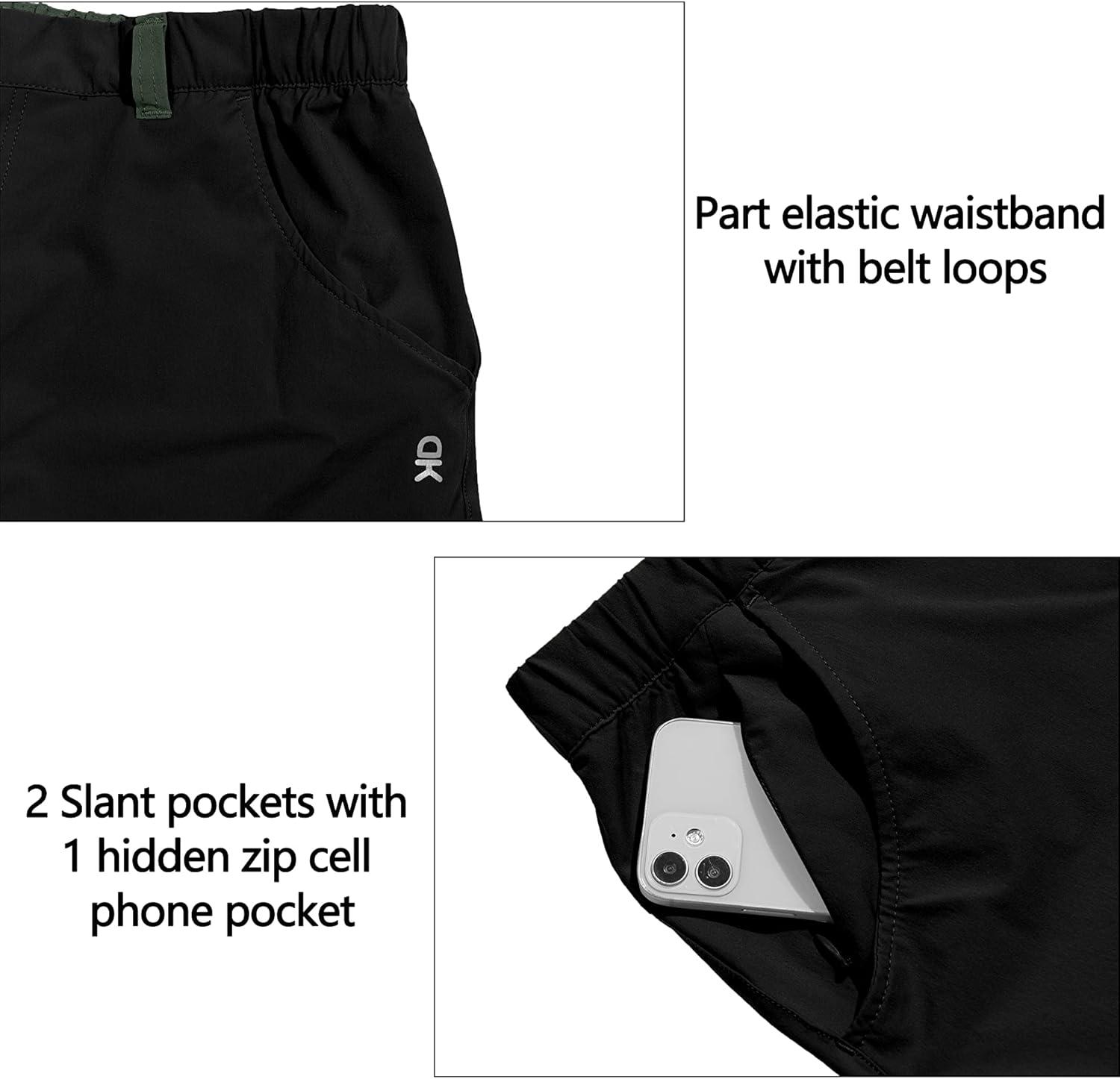 imageLittle Donkey Andy Mens Golf Hiking Cargo Shorts Quick Dry Stretch Lightweight Outdoor Shorts with Zipper Pockets9 Inch