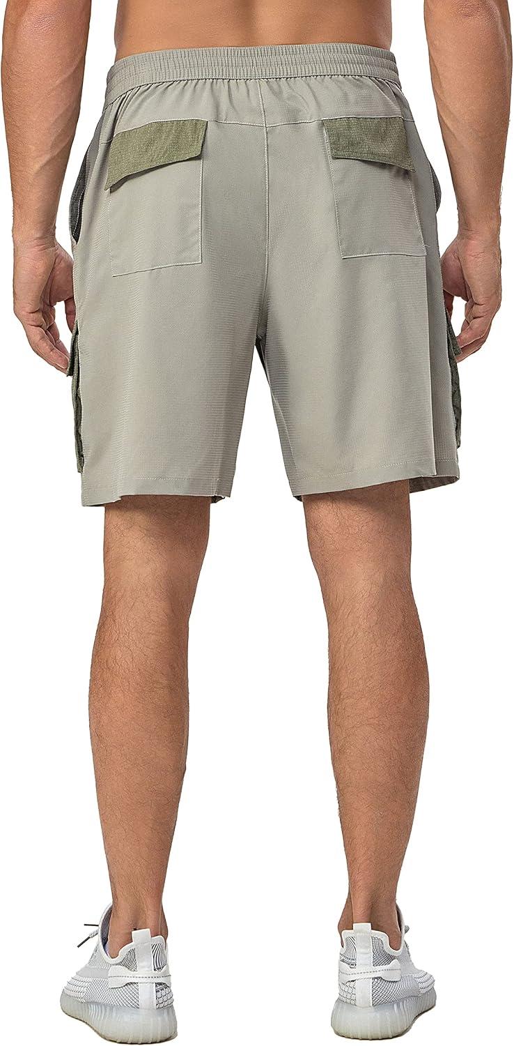 imageLittle Donkey Andy Mens Hiking Cargo Shorts Quick Dry Lightweight Stretch Shorts for Golf Fishing