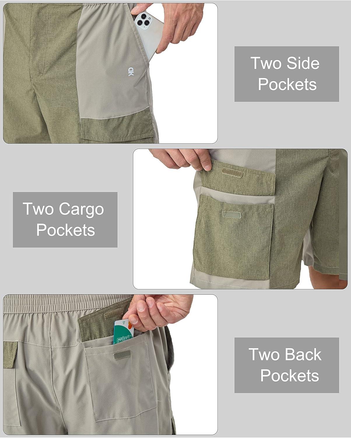 imageLittle Donkey Andy Mens Hiking Cargo Shorts Quick Dry Lightweight Stretch Shorts for Golf Fishing