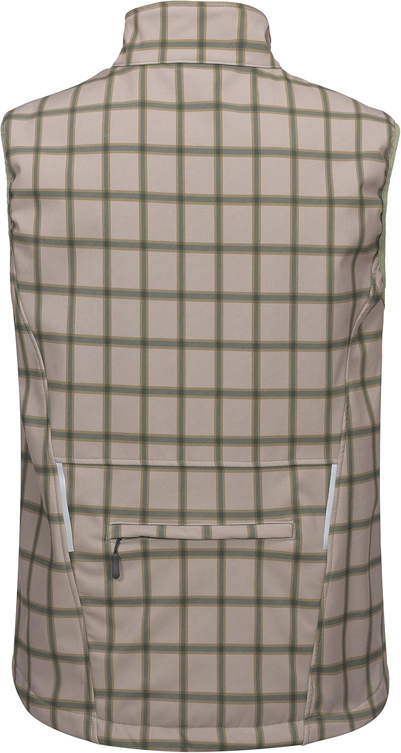imageLittle Donkey Andy Mens Lightweight Fleece Lined Softshell Vest Windproof Sleeveless Jacket for Hiking Travel GolfGreen Plaid