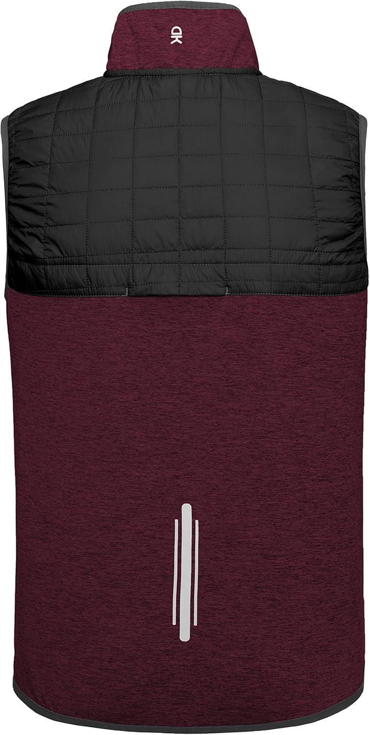 imageLittle Donkey Andy Mens Lightweight Golf Vest Warm Outdoor Sleeveless Jacket for Hiking Travel Running Casual5 Dark RedBlack
