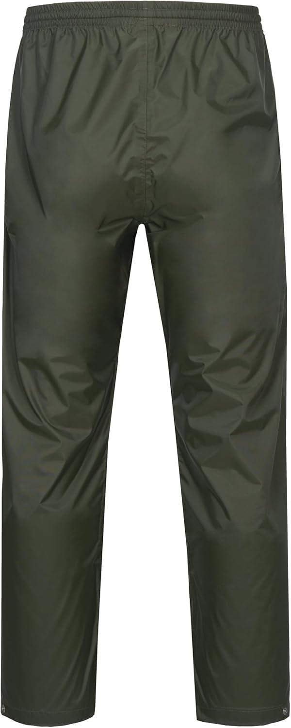 imageLittle Donkey Andy Mens Lightweight Packable Waterproof Rain Pants with Pockets for Hiking Travel FishingArmy Green