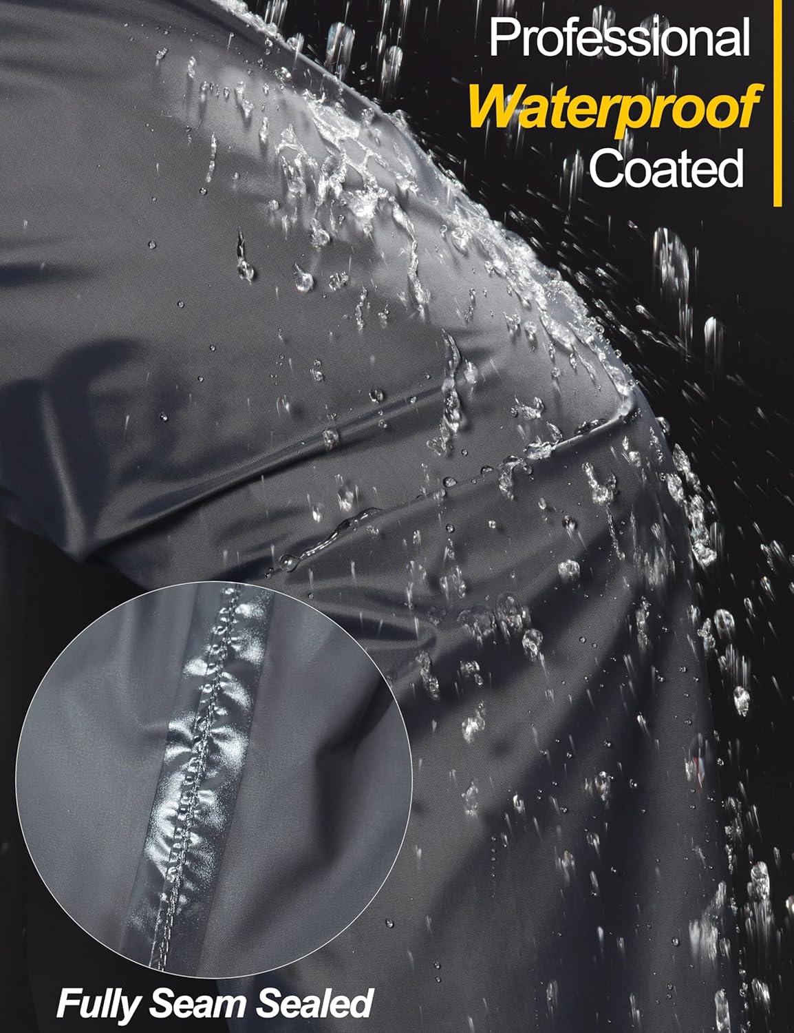 imageLittle Donkey Andy Mens Lightweight Packable Waterproof Rain Pants with Pockets for Hiking Travel FishingGrey