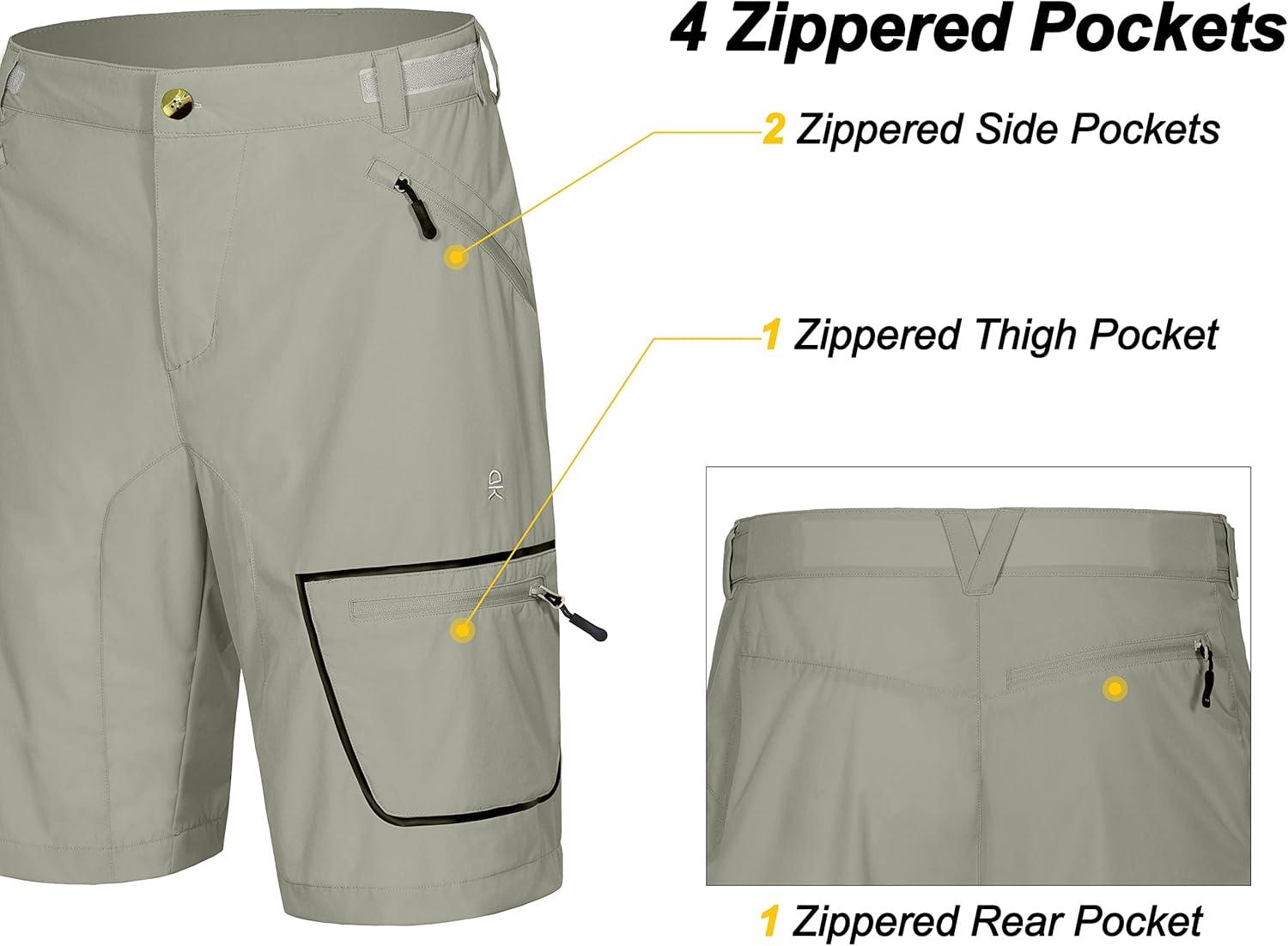 imageLittle Donkey Andy Mens Lightweight Quick Dry Hiking Shorts Breathable Outdoor Cargo Shorts for Fishing Travel Casual04 Light Khaki