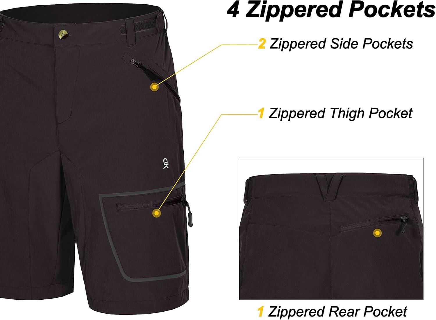 imageLittle Donkey Andy Mens Lightweight Quick Dry Hiking Shorts Breathable Outdoor Cargo Shorts for Fishing Travel Casual09 Deep Brown