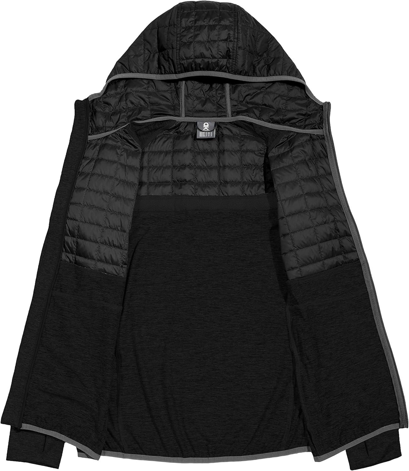 imageLittle Donkey Andy Mens Lightweight Running Jackets Full Zip Hooded Sports Jacket for Winter Hiking Golf CasualA1 Black