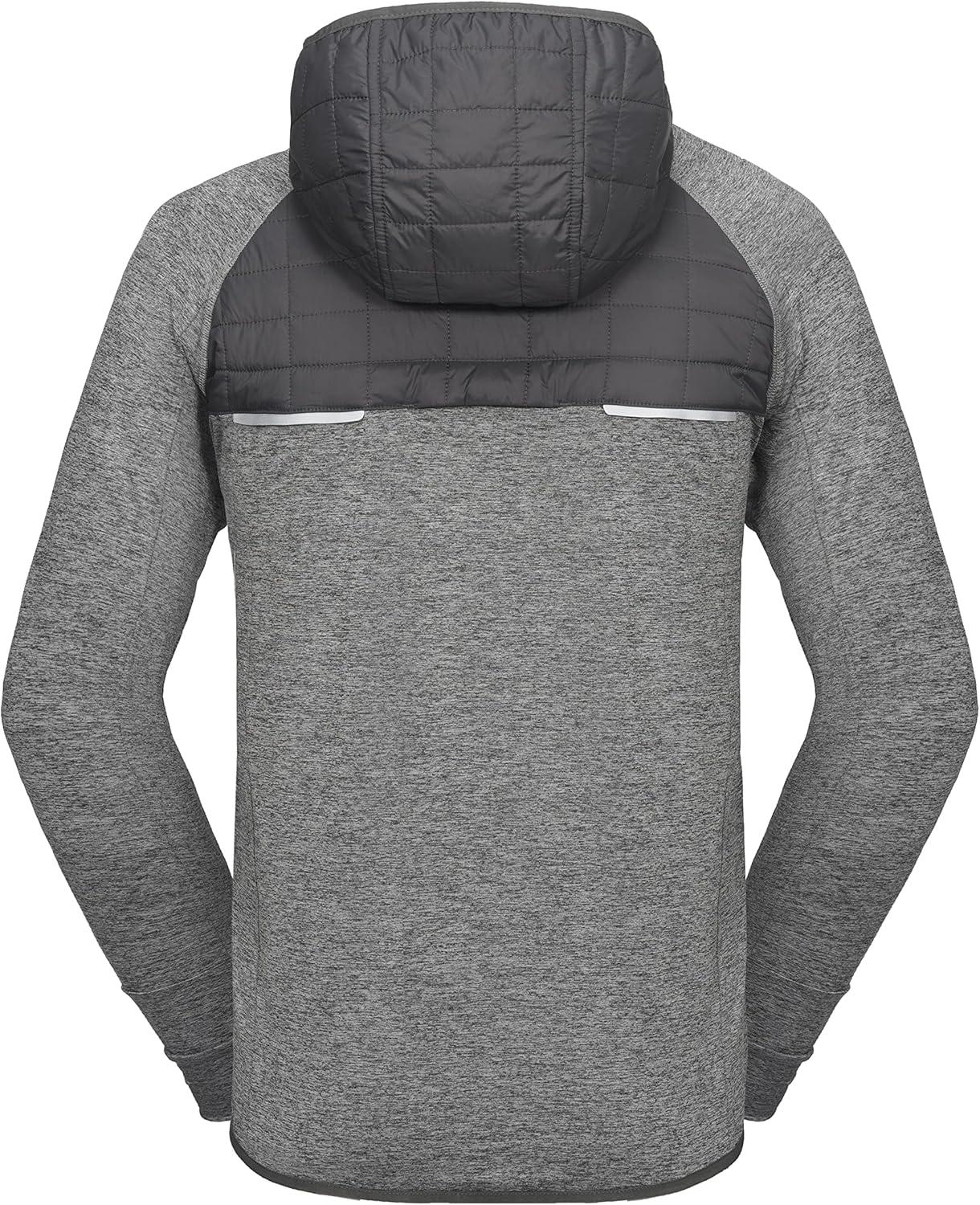 imageLittle Donkey Andy Mens Lightweight Running Jackets Full Zip Hooded Sports Jacket for Winter Hiking Golf CasualA2 Gray