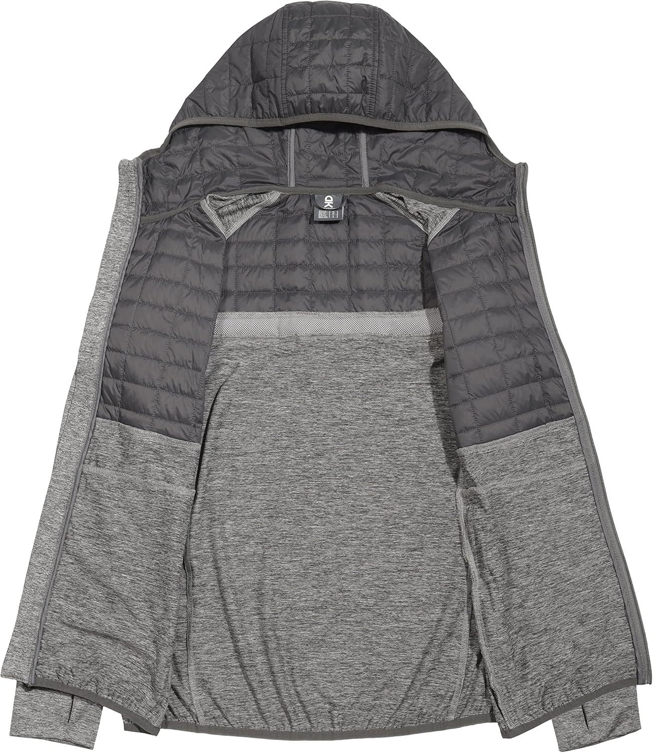 imageLittle Donkey Andy Mens Lightweight Running Jackets Full Zip Hooded Sports Jacket for Winter Hiking Golf CasualA2 Gray