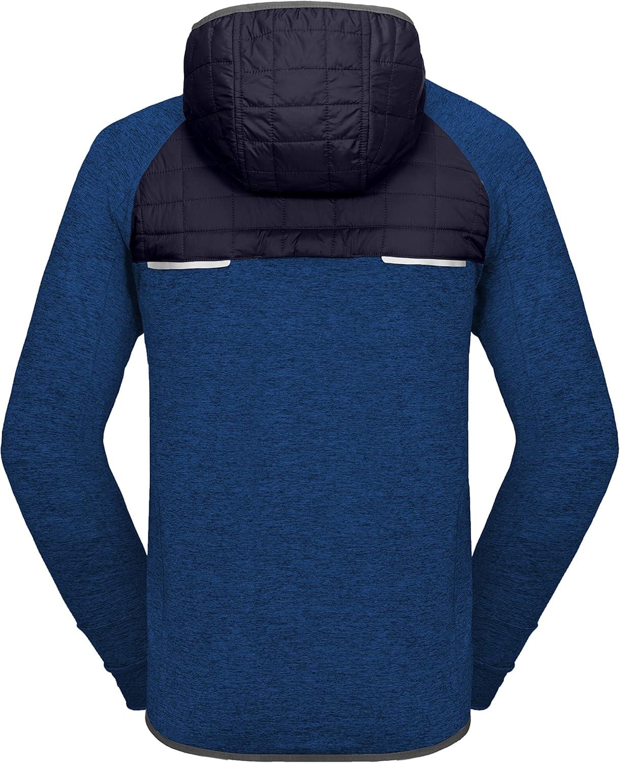 imageLittle Donkey Andy Mens Lightweight Running Jackets Full Zip Hooded Sports Jacket for Winter Hiking Golf CasualA3 Navy Blue