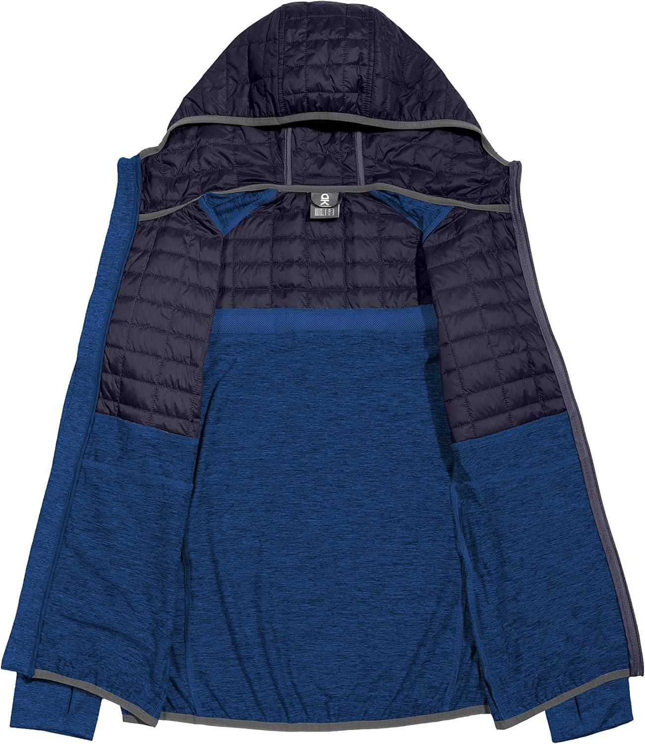 imageLittle Donkey Andy Mens Lightweight Running Jackets Full Zip Hooded Sports Jacket for Winter Hiking Golf CasualA3 Navy Blue