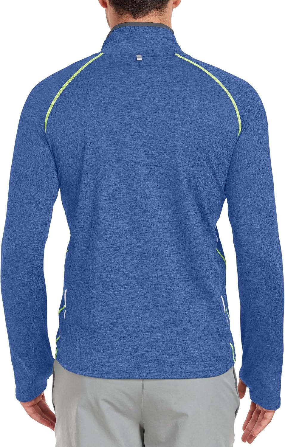 imageLittle Donkey Andy Mens Long Sleeve Quick Dry Lightweight Running Exercise Sports TShirt TopAblue Heather