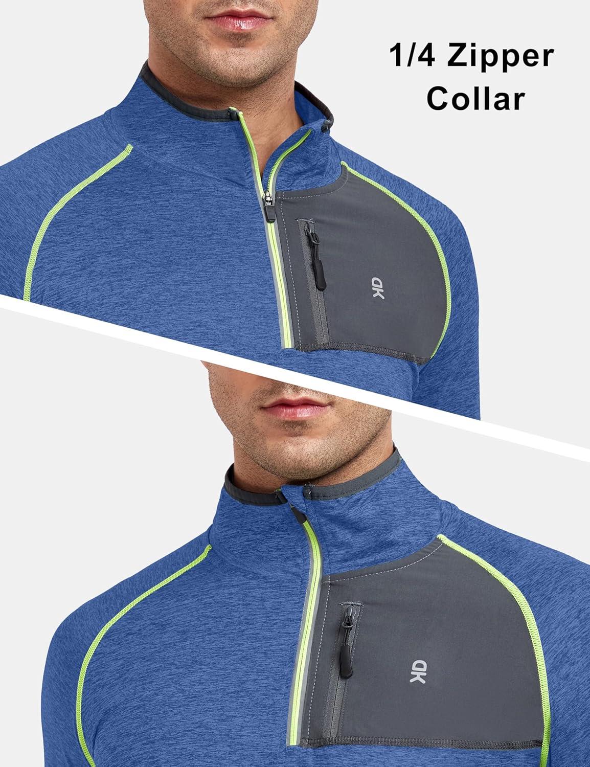 imageLittle Donkey Andy Mens Long Sleeve Quick Dry Lightweight Running Exercise Sports TShirt TopAblue Heather