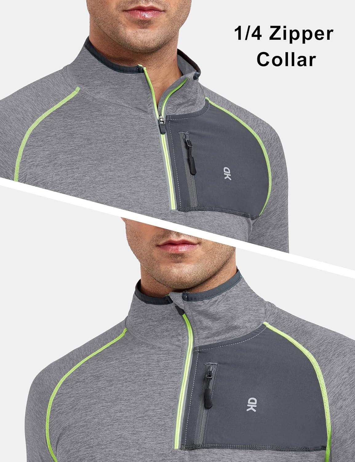 imageLittle Donkey Andy Mens Long Sleeve Quick Dry Lightweight Running Exercise Sports TShirt TopAdeep Grey Heather