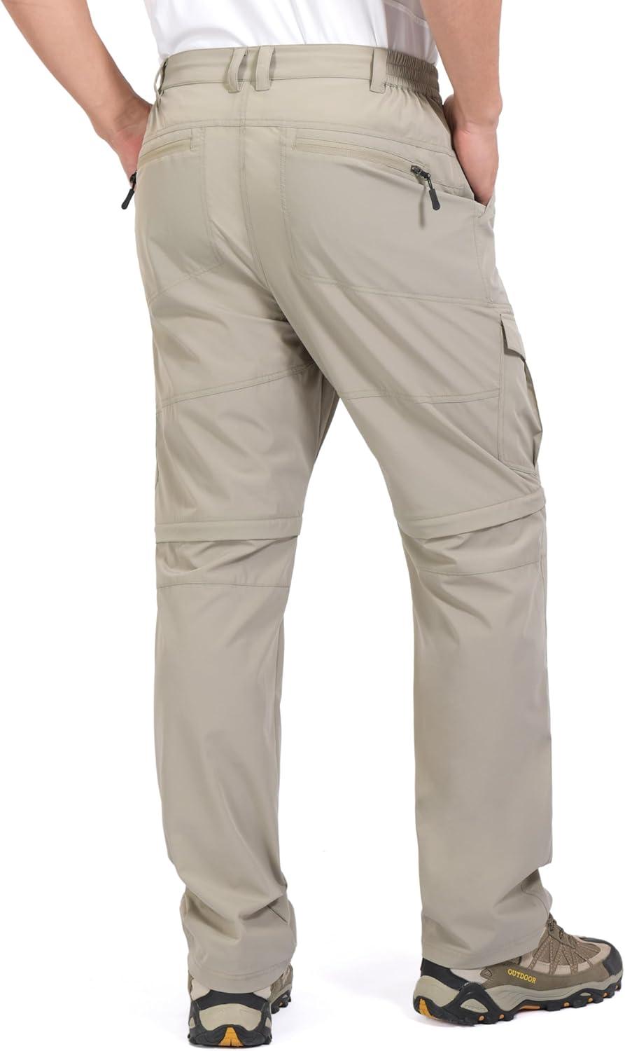 imageLittle Donkey Andy Mens Outdoor Sports Two Section Trousers Mountaineering Hiking HikingOne Zipoff Khaki