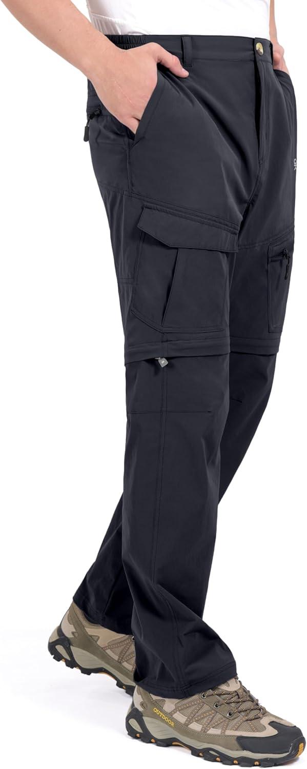 imageLittle Donkey Andy Mens Outdoor Sports Two Section Trousers Mountaineering Hiking HikingOne Zipoff Navy Blue