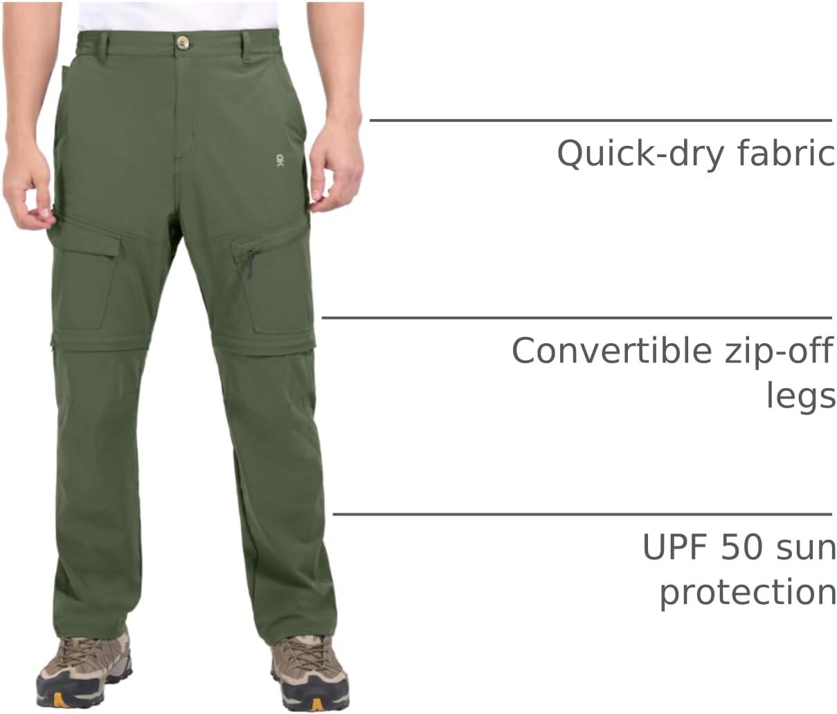 imageLittle Donkey Andy Mens Outdoor Sports Two Section Trousers Mountaineering Hiking HikingOne Zipoff Sage