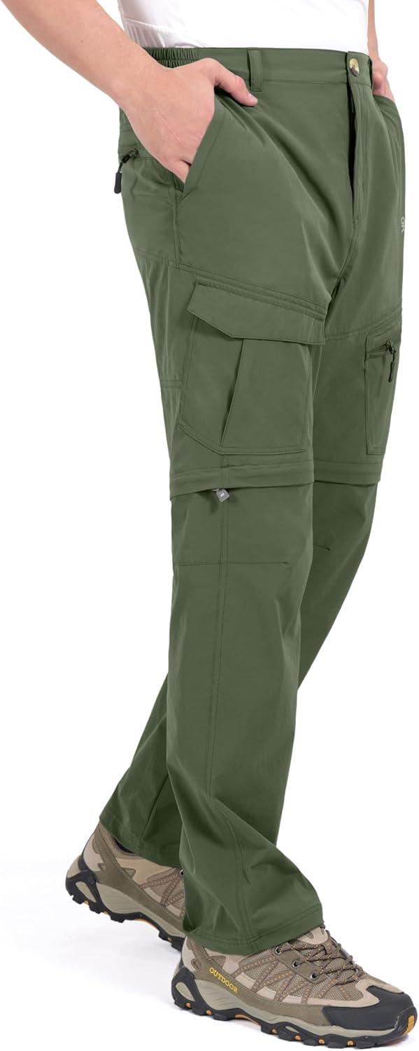 imageLittle Donkey Andy Mens Outdoor Sports Two Section Trousers Mountaineering Hiking HikingOne Zipoff Sage