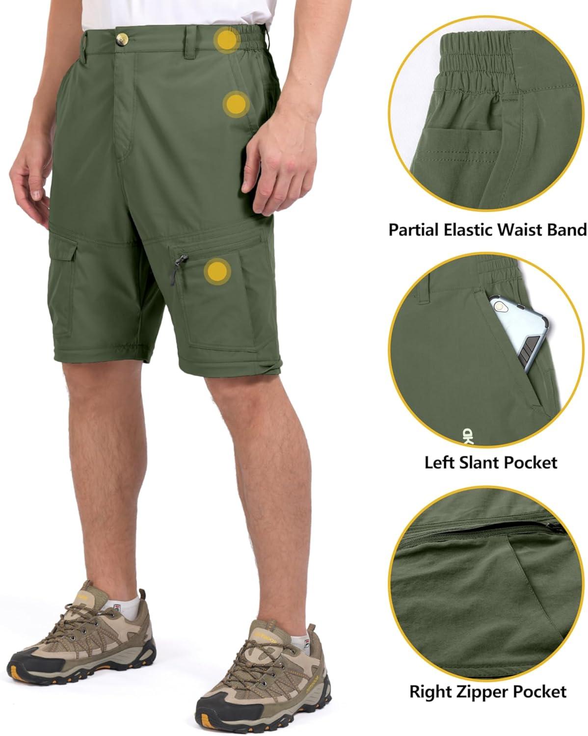 imageLittle Donkey Andy Mens Outdoor Sports Two Section Trousers Mountaineering Hiking HikingOne Zipoff Sage