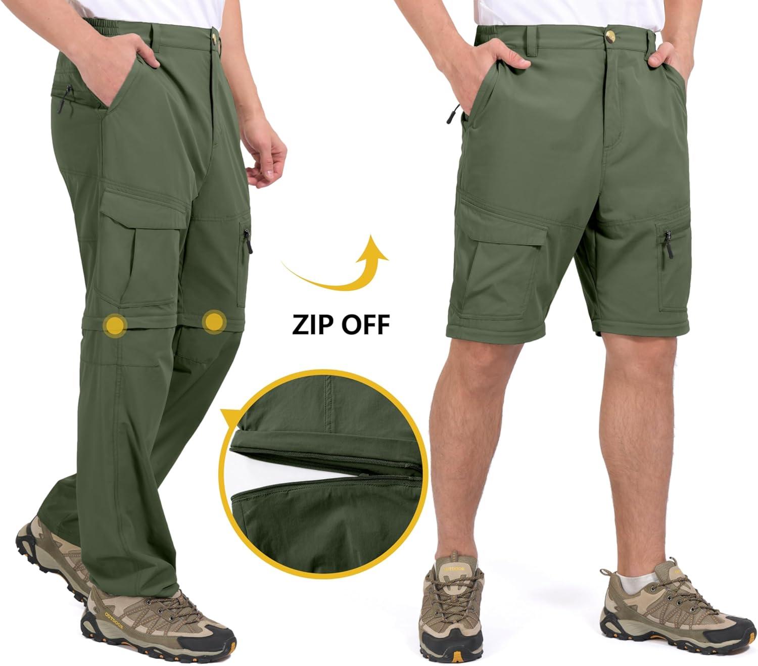 imageLittle Donkey Andy Mens Outdoor Sports Two Section Trousers Mountaineering Hiking HikingOne Zipoff Sage