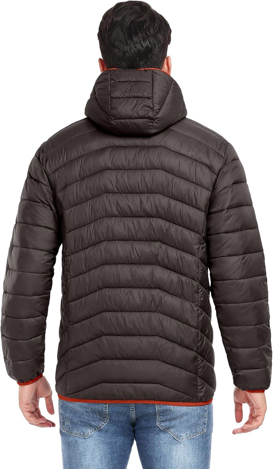 imageLittle Donkey Andy Mens Packable Puffer Jacket Lightweight Hooded Warm Winter Coat with Recycled Insulation S3XLPackablecoffee