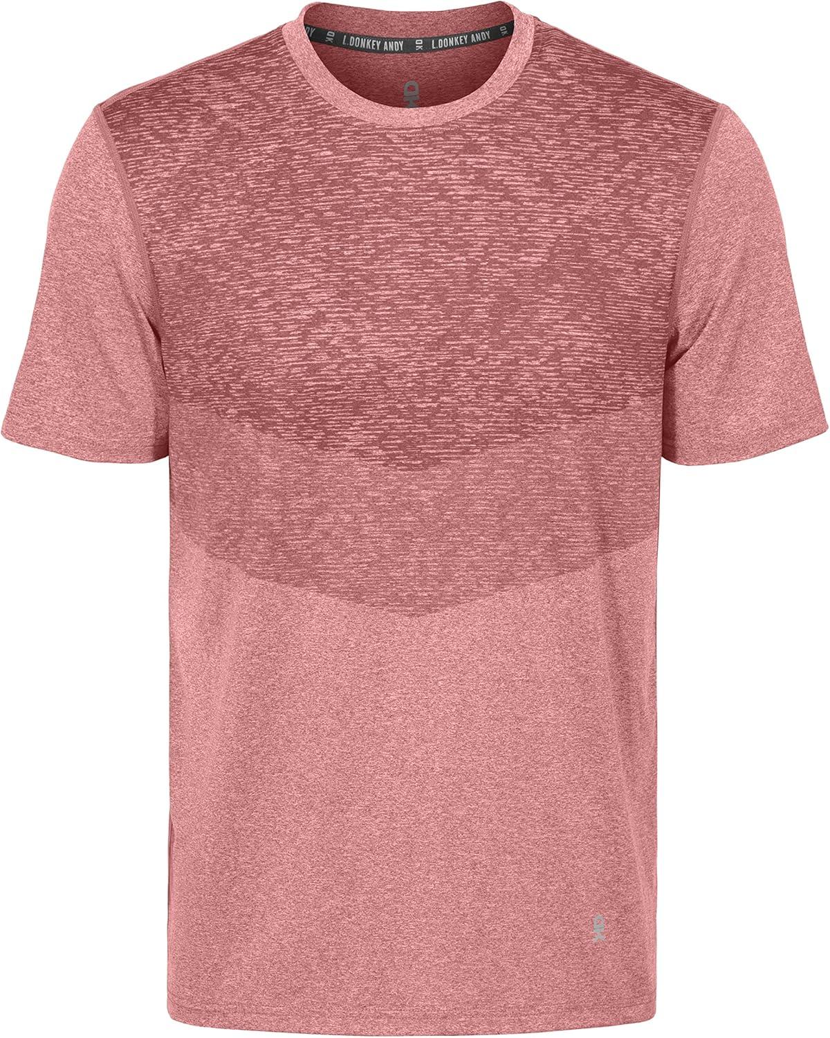 imageLittle Donkey Andy Mens Quick Dry Sweat Wicking Stretch Short Sleeve TShirt UV Protection Workout Running Hiking TeeBrick Dust Heather