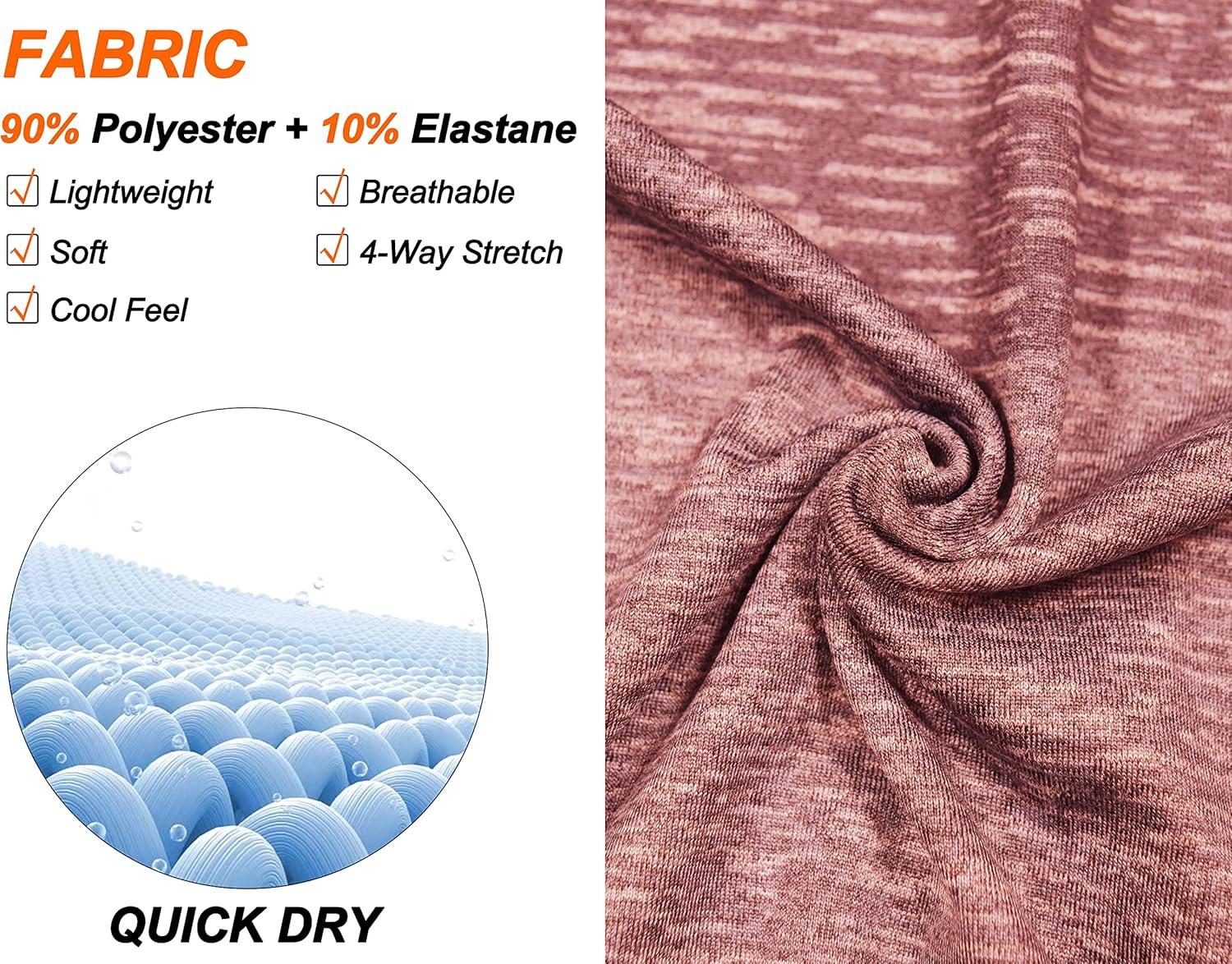 imageLittle Donkey Andy Mens Quick Dry Sweat Wicking Stretch Short Sleeve TShirt UV Protection Workout Running Hiking TeeBrick Dust Heather
