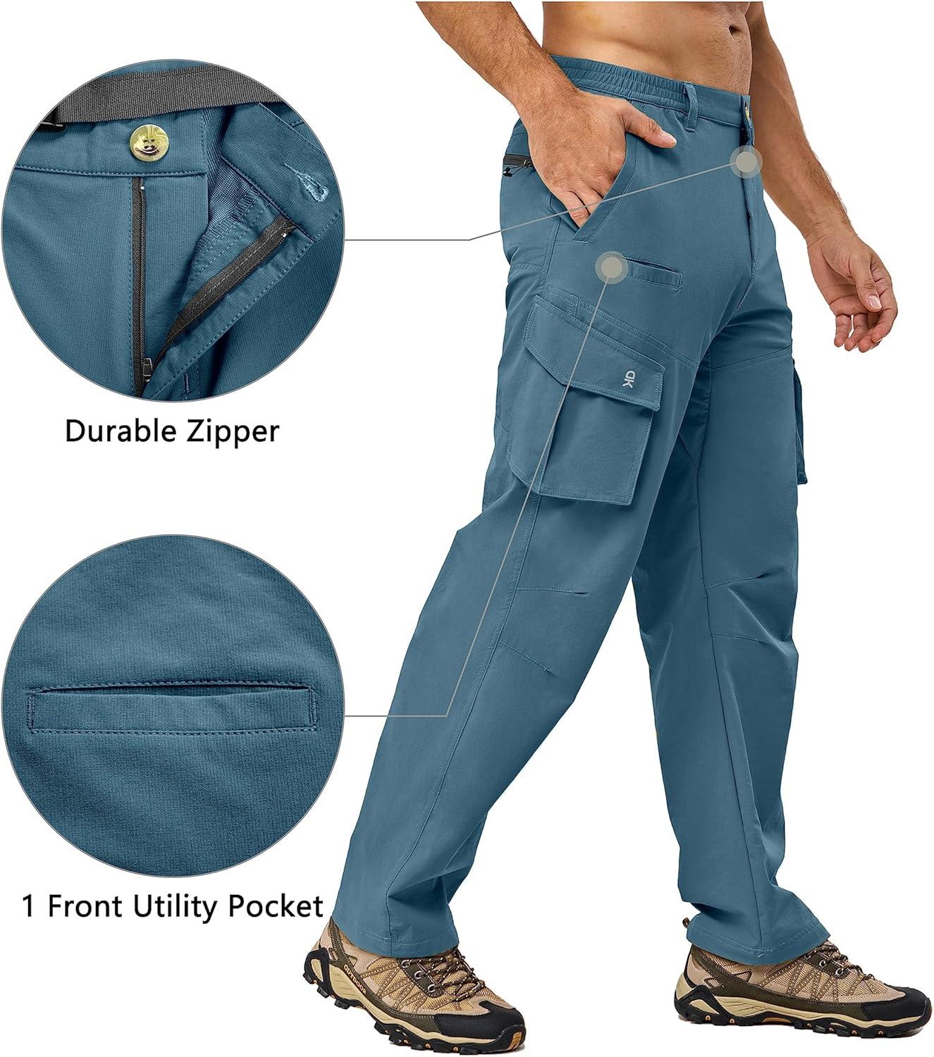 imageLittle Donkey Andy Mens Quick Dry UPF 50 Cargo Pants Stretch Lightweight Outdoor Hiking PantsGray Dawn