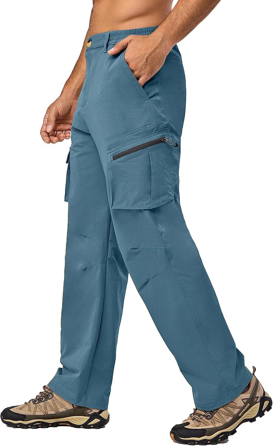 imageLittle Donkey Andy Mens Quick Dry UPF 50 Cargo Pants Stretch Lightweight Outdoor Hiking PantsGray Dawn