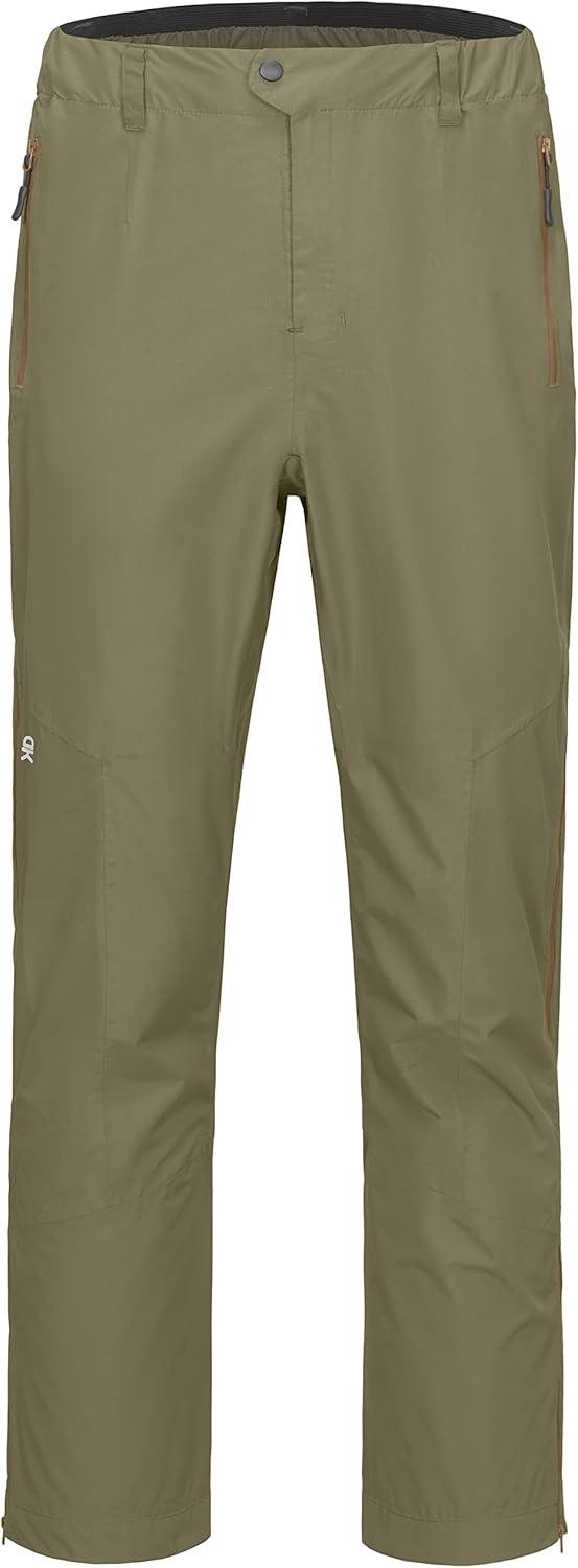 imageLittle Donkey Andy Mens Rain Pants Waterproof Lightweight Overpants Windproof Outdoor Pants for Hiking Golf FishingAgave Green