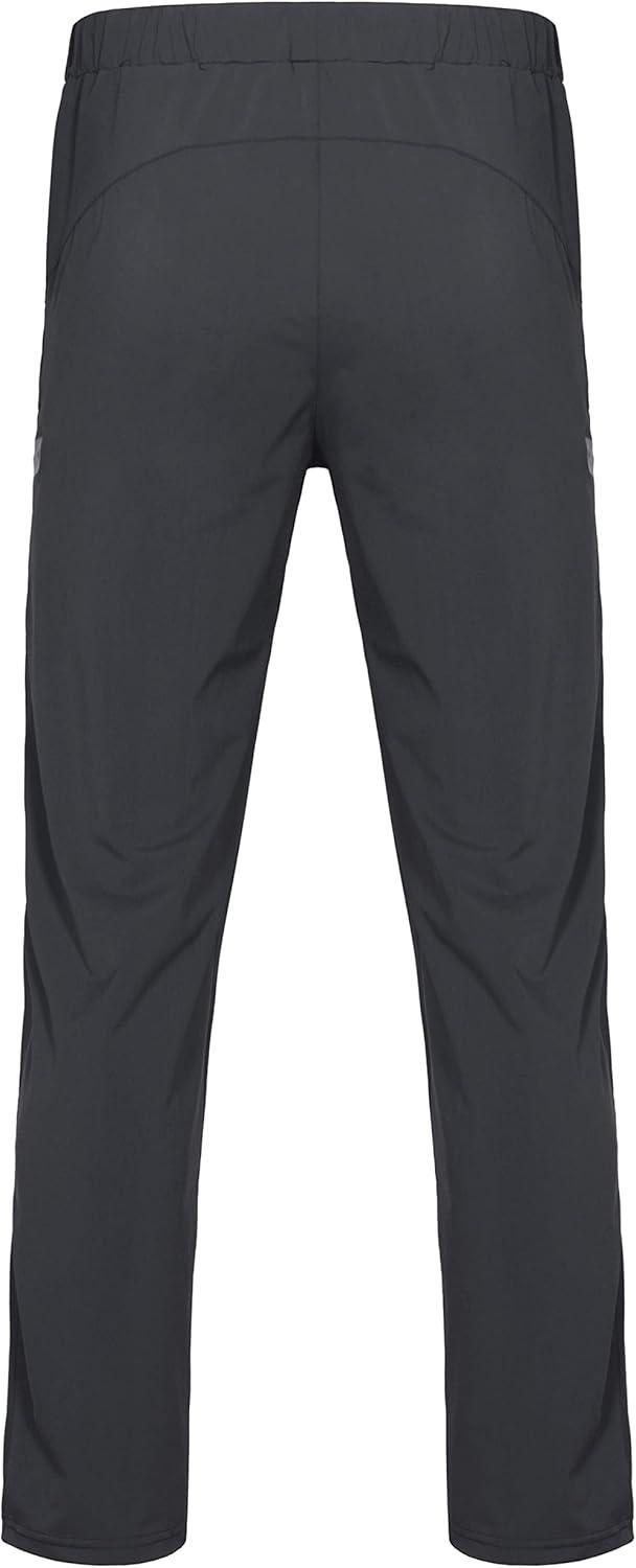 imageLittle Donkey Andy Mens UltraStretch Lightweight Quick Dry Athletic Pants Drawstring Travel Exercise Running JoggingA1 Black