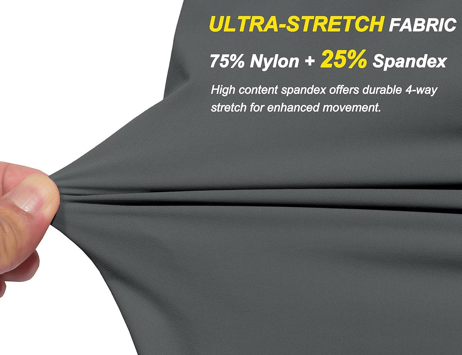 imageLittle Donkey Andy Mens UltraStretch Lightweight Quick Dry Athletic Pants Drawstring Travel Exercise Running JoggingA2 Gray