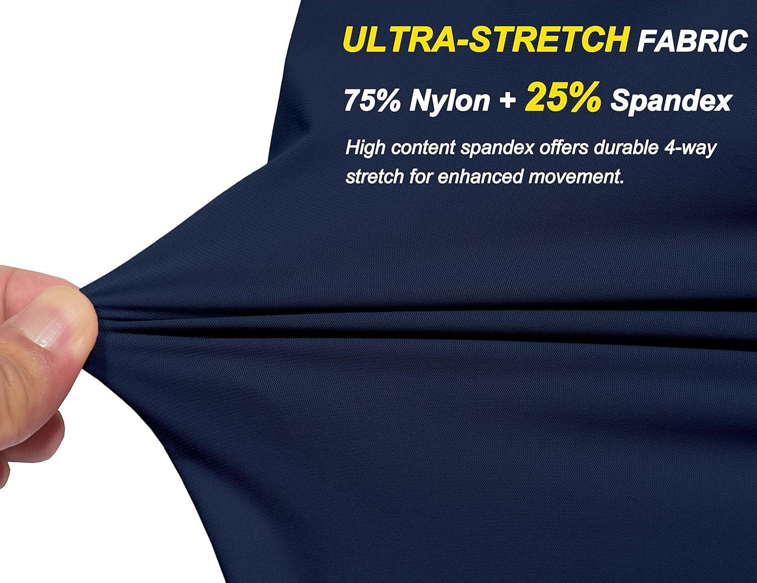 imageLittle Donkey Andy Mens UltraStretch Lightweight Quick Dry Athletic Pants Drawstring Travel Exercise Running JoggingA7 Navy Blue