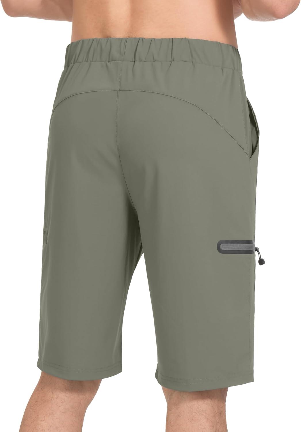 imageLittle Donkey Andy Mens UltraStretch Quick Dry Lightweight Bermuda Shorts Drawstring Zipper Pocket Hiking Travel GolfSage