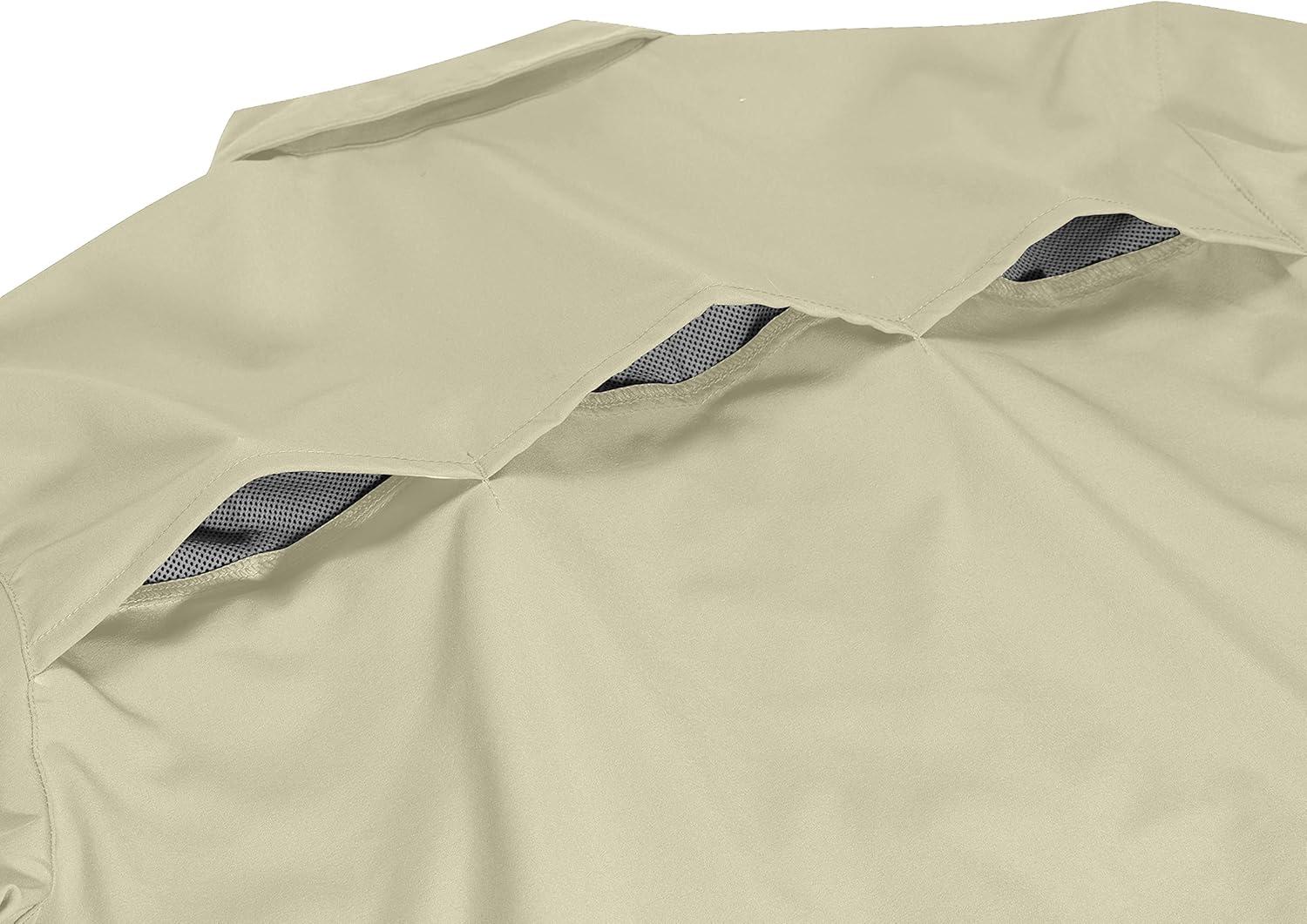 imageLittle Donkey Andy Mens Upgraded Lightweight Short Sleeve Shirt Quick Dry Shirt for Hiking Travel UPF50 Khaki M