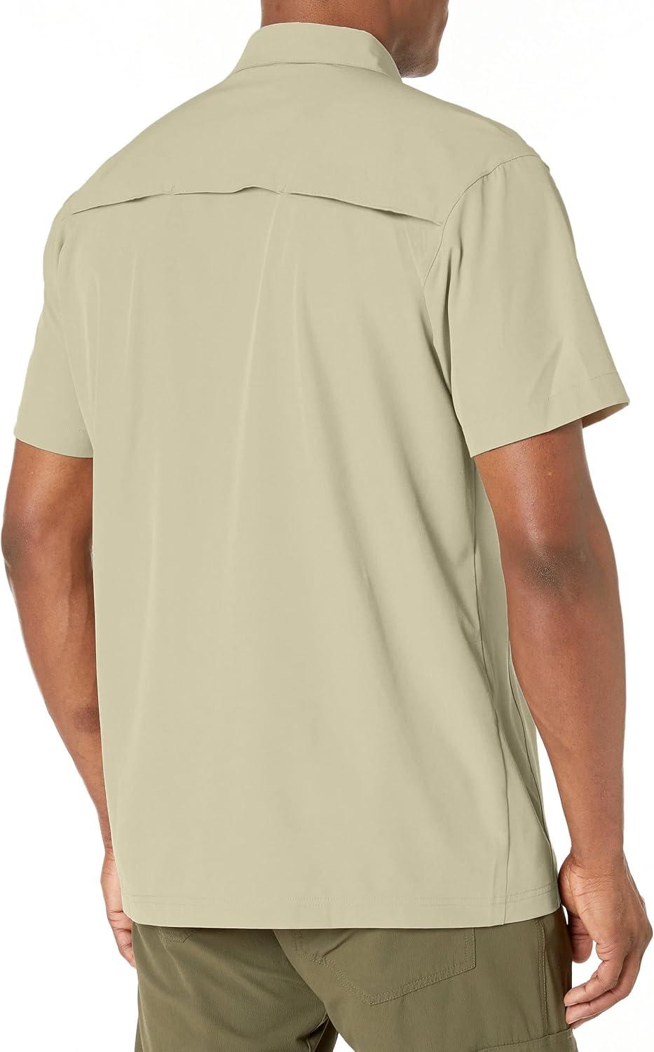imageLittle Donkey Andy Mens Upgraded Lightweight Short Sleeve Shirt Quick Dry Shirt for Hiking Travel UPF50 Khaki M