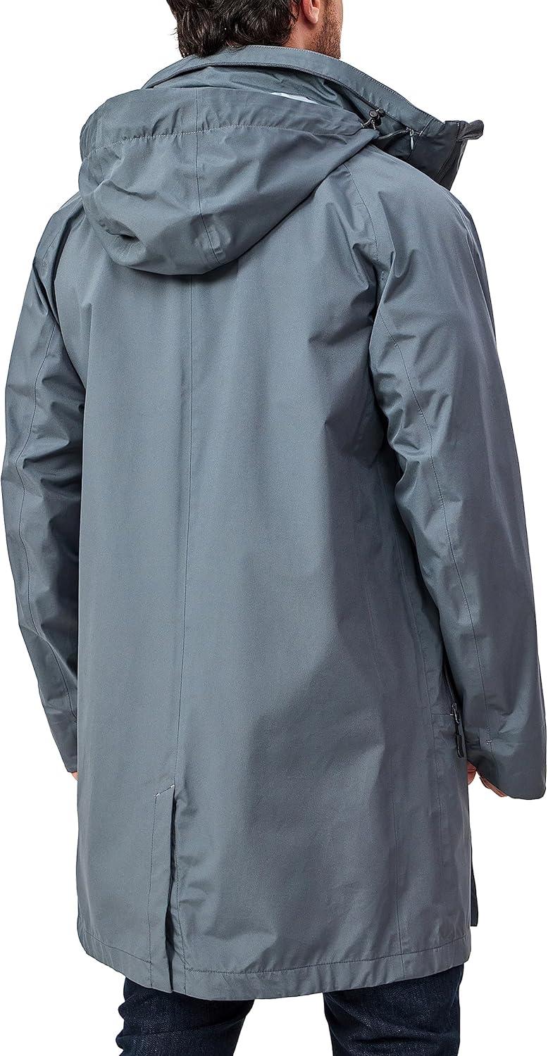 imageLittle Donkey Andy Mens Waterproof Rain Jacket Outdoor Lightweight Mountain Windbreaker Long Coat for Hiking Golf TravelGrey