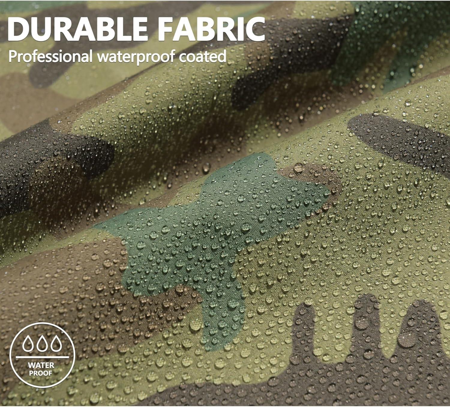 imageLittle Donkey Andy Mens Waterproof Rain Jacket Outdoor Lightweight Rain Shell Coat for HikingGolfTravelA18jungle Camouflage
