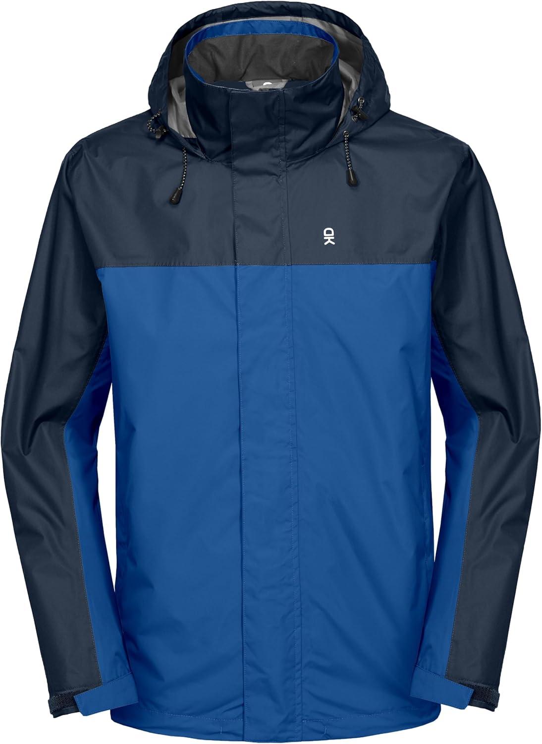 imageLittle Donkey Andy Mens Waterproof Rain Jacket Outdoor Lightweight Rain Shell Coat for HikingGolfTravelB5blueDeep Blue