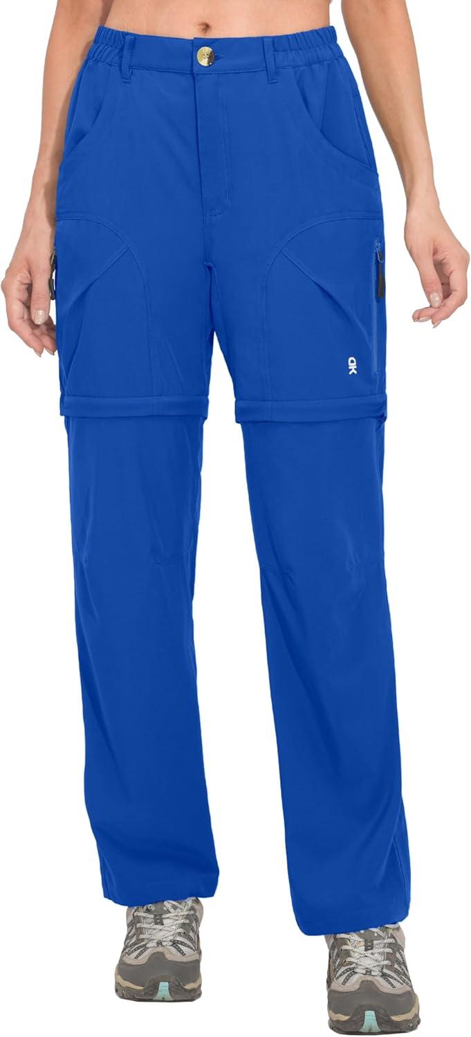 imageLittle Donkey Andy Womens Convertible Hiking Pants Quick Dry Zip Off Shorts Lightweight Fishing Travel TrousersZroyal Blue