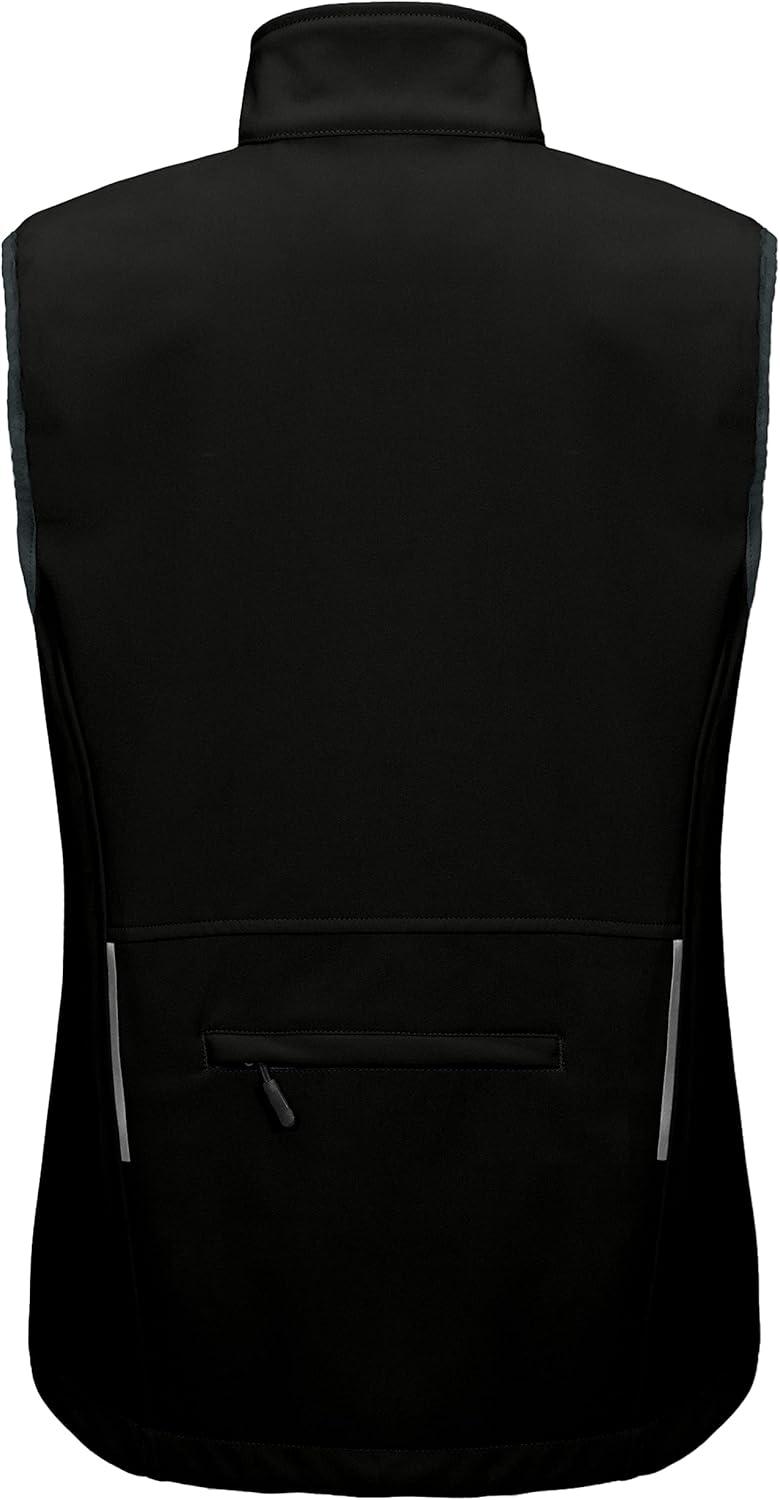 imageLittle Donkey Andy Womens Fleece Lined Softshell Vest Lightweight Windproof Sleeveless Jacket for Hiking Outdoor Travel GolfBlack